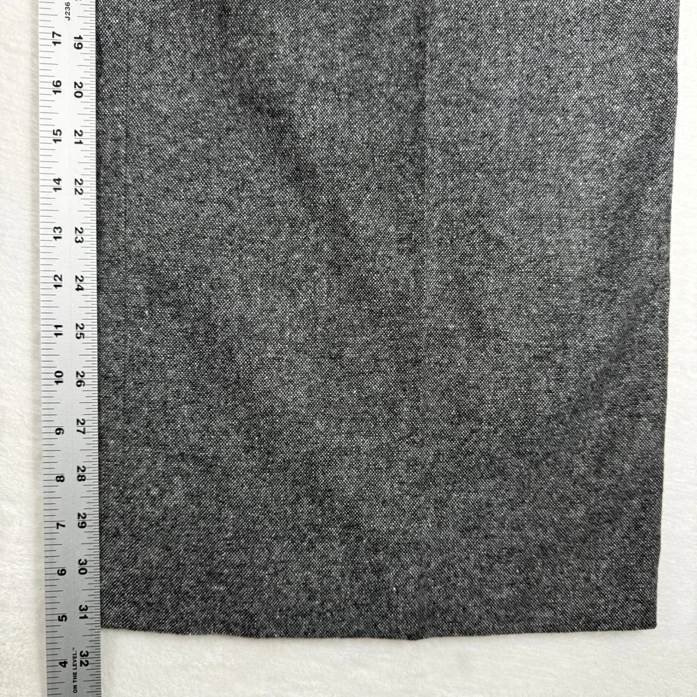 Barbour Veronica Wide Leg Trouser Gray Wool Blend Tweed Pants LTR0370MI11 Size 6